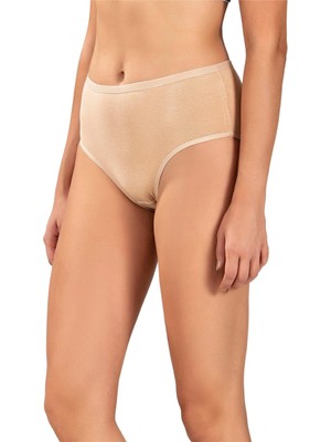 Jiber 652 Kadın Rahat Pamuklu Yüksel Bel Bikini Külot 1 Adet