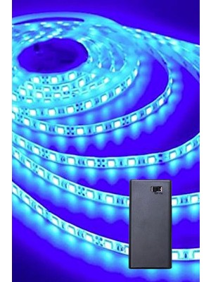Mavi Renkli 1 Metre Pil ile Çalışan Şerit LED Işık Seti