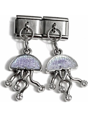 Poseidons Jewellery Denizanası Figürlü Italyan Charm – Çelik Bileklik Uyumlu Sallantılı Charm