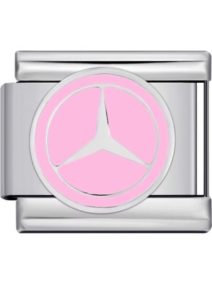 Poseidons Jewellery Marka Araç Pembe Logo Italyan Charm