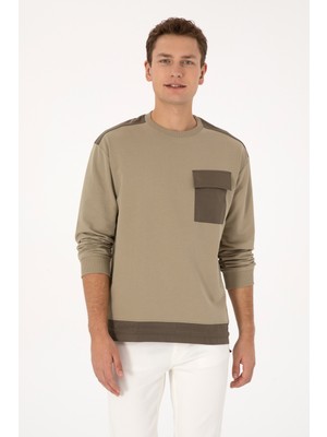 U.s. Polo Assn. Erkek Açık Haki Sweatshirt 50316401-VR183