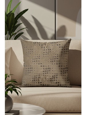 Sezyon Riva Desenli 50×50 Açık Kahverengi Kırlent Kılıfı