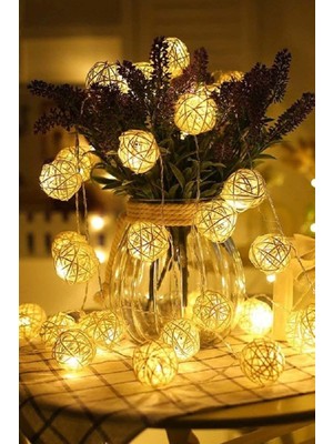 Şerit LED Rattan Model Dekoratif Aydınlatma Seti 20'li