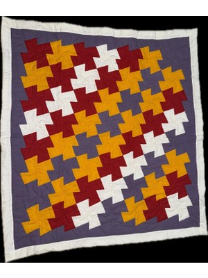 El Emeği Kırkyama Bebek Battaniyesi Pamuk Kumaş, Elyaf Dolgulu (90×100 Cm)