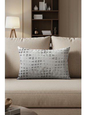 Sezyon Riva Desenli 30X50 Gri Kırlent Kılıfı