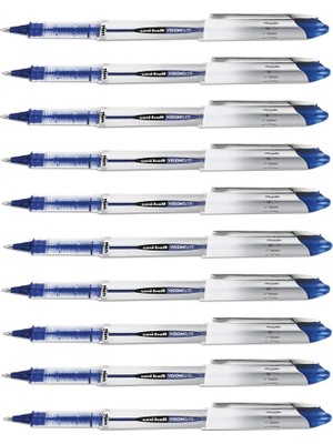 Artlantis Mavi Pilot Kalem UB-200 Vision Elite 0.8mm 10 Adet Uniball Pilot Kalem 0.8 mm Roller Uçlu Pilot Kalem Ince Uçlu Likit