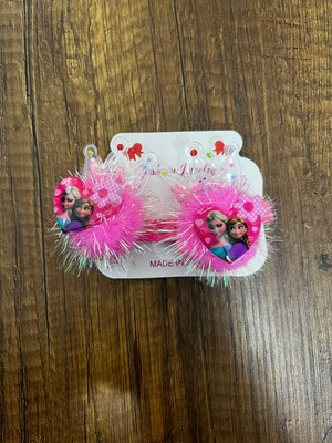 Gülümse Gel Kız Çocuk Anna Elsa Karlar Ülkesi Figürlü 2'li Peluş Pelüş Pens Toka Pensli Toka Seti