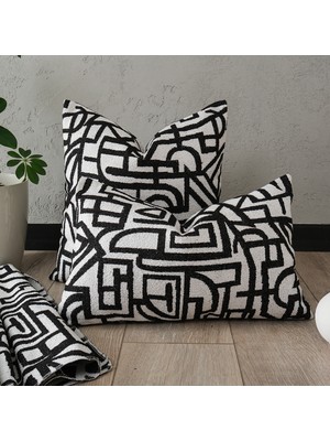 Kissen ''boss'' Labirent Desenli Dokuma Kırlent Kılıfı