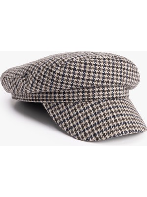 Koton Kazayağı Desenli Kasket Şapka