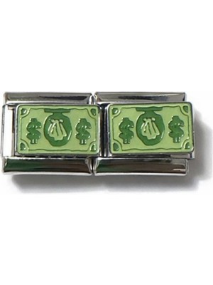 Hector Co Jewellery Para Figürlü Yeşil Italyan Charm