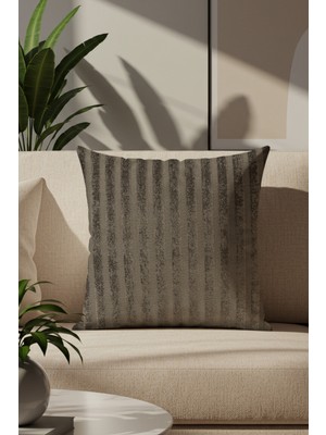 Sezyon Elya Desenli 45X45 Mocha Renkli Kırlent Kılıfı