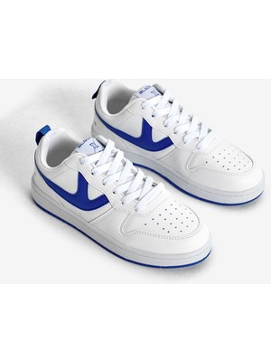 Tonny Black Kadın Beyaz Sax Termo Taban Şerit Detaylı Bağcıklı Spor Ayakkabı