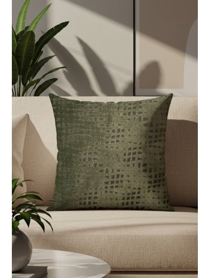 Sezyon Riva Desenli 45×45 Yeşil Kırlent Kılıfı