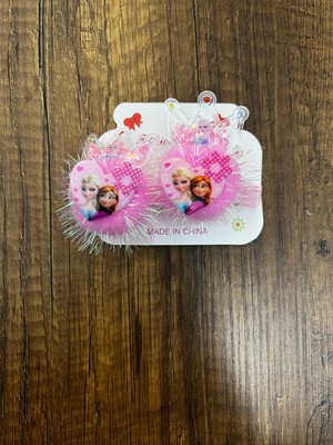 Gülümse Gel Kız Çocuk Anna Elsa Karlar Ülkesi Figürlü 2'li Peluş Pelüş Pens Toka Pensli Toka Seti