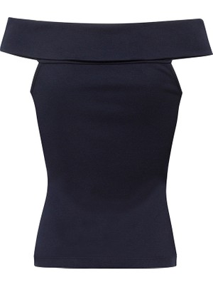 F21 Straplez Yaka Bluz