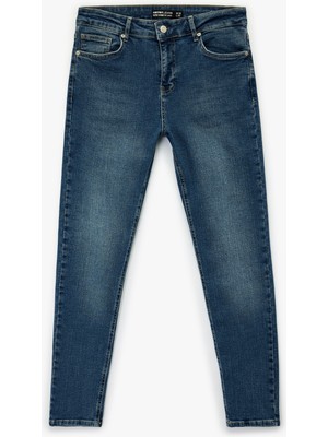Koton Normal Bel Cepli Dar Paça Demim Pantolon - Super Skinny Fit Justin Jeans