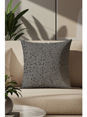 Sezyon Yuna Desenli 50X50 Kömür Siyahı Renkli Kırlent Kılıfı