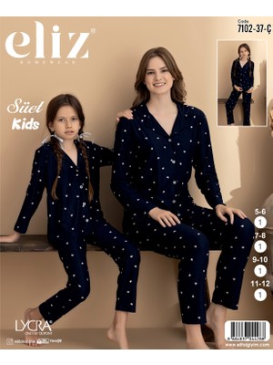 Eliz Kız Çocuk Pijama Takımı Süet Kumaş 5-12 Yaş