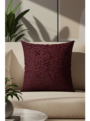 Sezyon Yuna Desenli 50×50 Bordo Kırlent Kılıfı