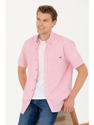 U.s. Polo Assn. Erkek Pembe Gömlek Kısa Kollu 50264094-VR041