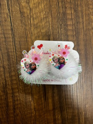 Gülümse Gel Kız Çocuk Anna Elsa Karlar Ülkesi Figürlü 2'li Peluş Pelüş Pens Toka Pensli Toka Seti