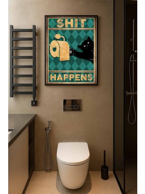 Koi Art Design Siyah Çerçeveli Tek Parça Hayvanlar Temalı Yüksek Kalite Uv Basklı Tablo