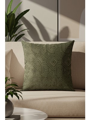Sezyon Mira Desenli 45×45 Yeşil Kırlent Kılıfı