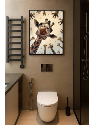 Koi Art Design Siyah Çerçeveli Tek Parça Modern Temalı Yüksek Kalite Uv Basklı Tablo