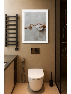 Koi Art Design Beyaz Çerçeveli Tek Parça Modern Temalı Yüksek Kalite Uv Basklı Tablo