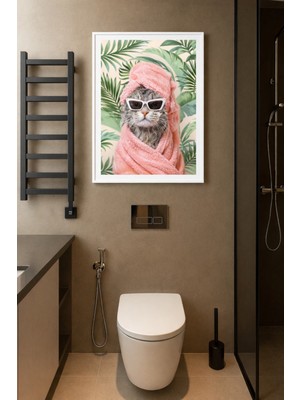 Koi Art Design Beyaz Çerçeveli Tek Parça Modern Temalı Yüksek Kalite Uv Basklı Tablo