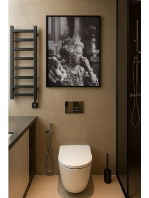 Koi Art Design Siyah Çerçeveli Tek Parça Modern Temalı Yüksek Kalite Uv Basklı Tablo