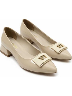 Mcdark 063 Rugan Klasık Topuklu Günlük Casual Ayakkabı