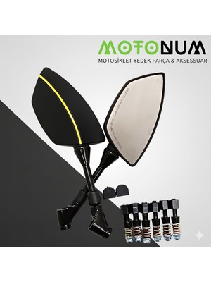 Motonum Arora Ares Dekorlu Ayna-Sarı RENK-A03960