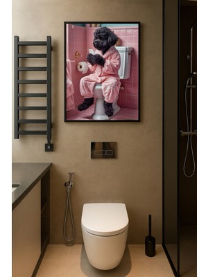 Koi Art Design Siyah Çerçeveli Tek Parça Hayvanlar Temalı Yüksek Kalite Uv Basklı Tablo