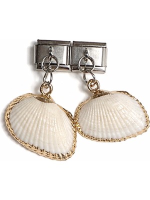 Lines Bijuteri Deniz Kabuğu Figürlü Italyan Charm – Çelik Bileklik Uyumlu Sallantılı Charm