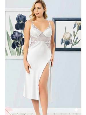 Miss Ayza Missayza 1020 Ipek Saten 6'lı Uzun Gecelik ve Sabahlık Takım