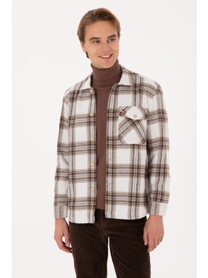 U.s. Polo Assn. Erkek Haki Gömlek Desenli 50316599-VR027