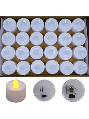 İlkyaz Fashion 24'lü Pilli Mum Seti 3.4 cm