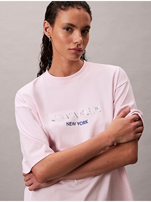 Calvin Klein Kadın Relaxed Sequin T-Shirt