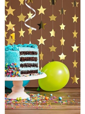 Zenviva Ipe Dizili Yıldız Gold Uzar Süs 4 Metre