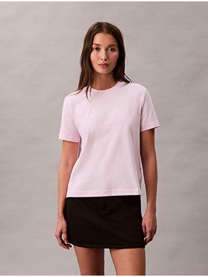Calvin Klein Kadın Ss Grafik Detaylı Konsept T-Shirt