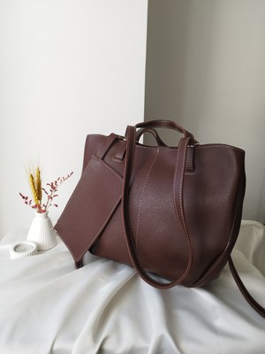 Vivazzaluxe Modern Tasarım Business Model Deri Büyük Boy Kadın El, Kol, Omuz Çanta