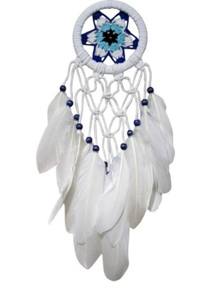 İlkyaz Fashion Yıldız Motifli Kuş Tüylü Makrome Duvar Süsü