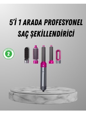 Hsc Bilişim 5’ı 1 Arada Saç Şekillendirici Set Kuaför Düzeyinde Performans ve Ergonomik Tasarım