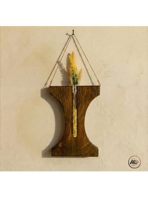 Aef Wood Ahşap Dekoratif Tempus Kum Saati Duvar Dekoru