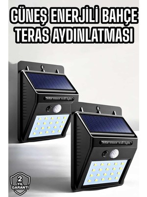 Hsc Bilişim Solar Güneş Enerji Panelli Sensörlü Lamba Enerji Tasarruflu