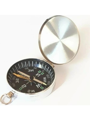 Pazarcan Mini Taşınabilir Kapaklı Cep Saati Model Alüminyum Iğne Kılıtlı Pusula G451