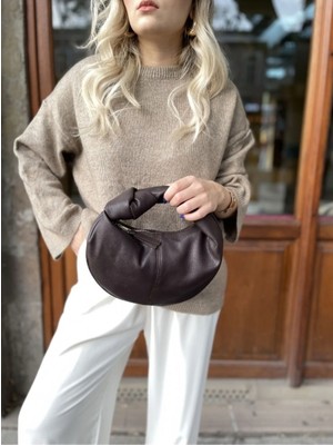 My Vintage Kadın Bordo Mini Düğümlü El Çantası