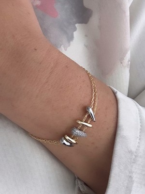 Özel Tasarım Çift Renkli Taşlı Bileklik