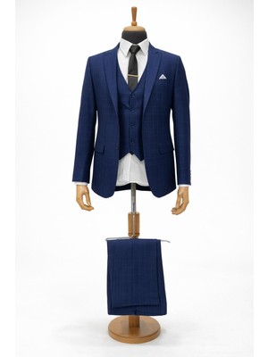 Classics Men Erkek Italyan Kesim Slim Fit Yelekli Takım Elbise - 7481